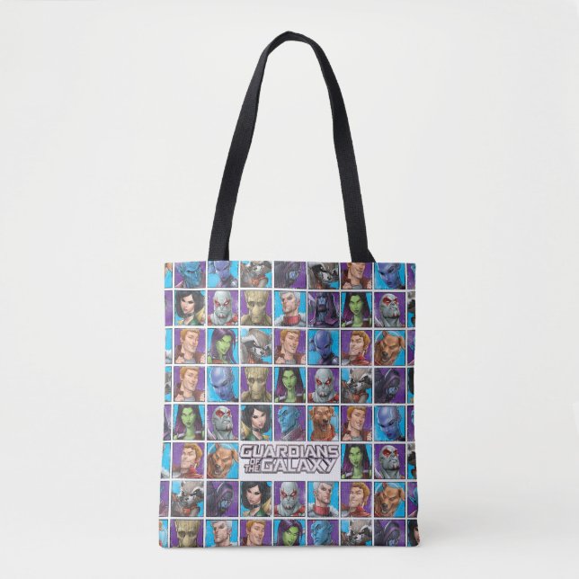 Tote Bag Gardiens de la Galaxie | Grille d'équipage (Devant)