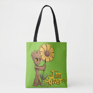Tote Bag Gardiens de la Galaxie Groot bébé et marguerite