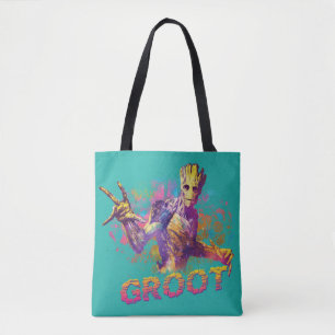 Tote Bag Gardiens de la Galaxie   Groot Neon Graphic