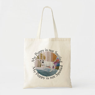 Tote Bag Gâté ? chiot Bull Terrier... Pas du tout
