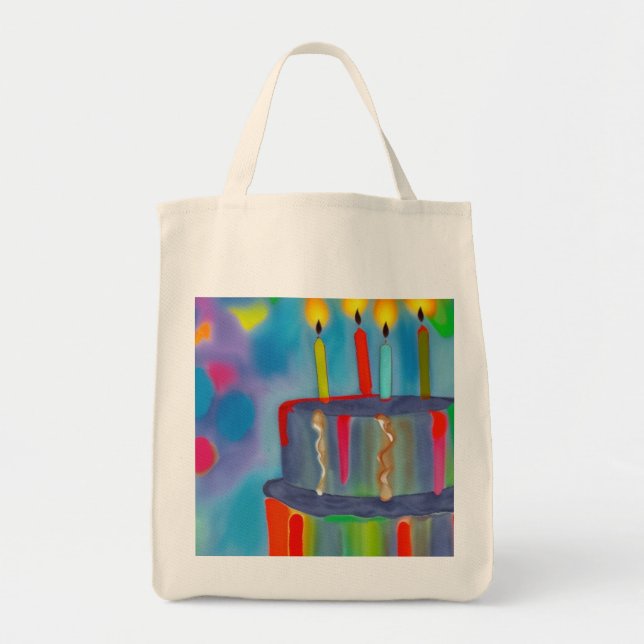 Tote Bag Gâteau d'anniversaire (Devant)