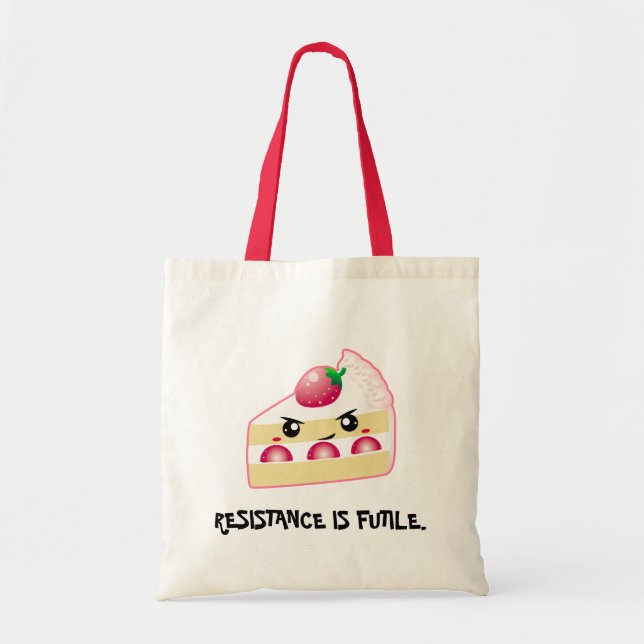 Tote Bag Gâteau de fraise : Résistance (personnalisable !) (Devant)