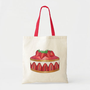 Tote Bag Gâteau Fraisier Fraise Rose Chef Pâtissier Françai