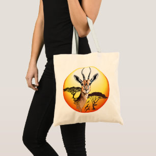Tote Bag Gazelle Antelope africaine animal sauvage