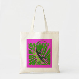 Tote Bag Gecko sur la feuille