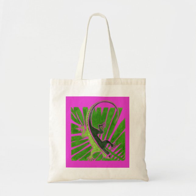 Tote Bag Gecko sur la feuille (Devant)