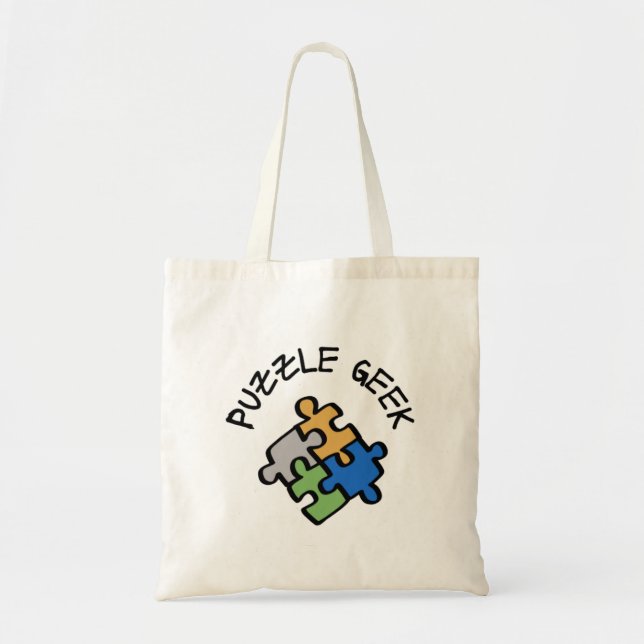 Tote Bag Geek de puzzle (Devant)