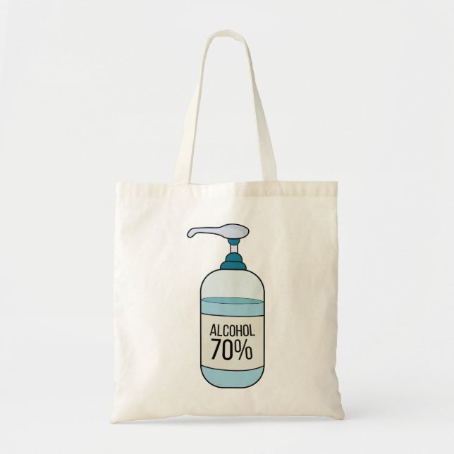 Tote Bag Gel Sanitizer à la main avec 70% d'alcool (Devant)