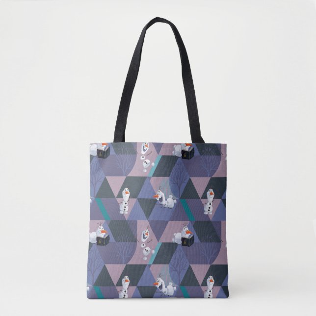 Tote Bag Gelé 2| Olaf Purple Motif géométrique (Devant)