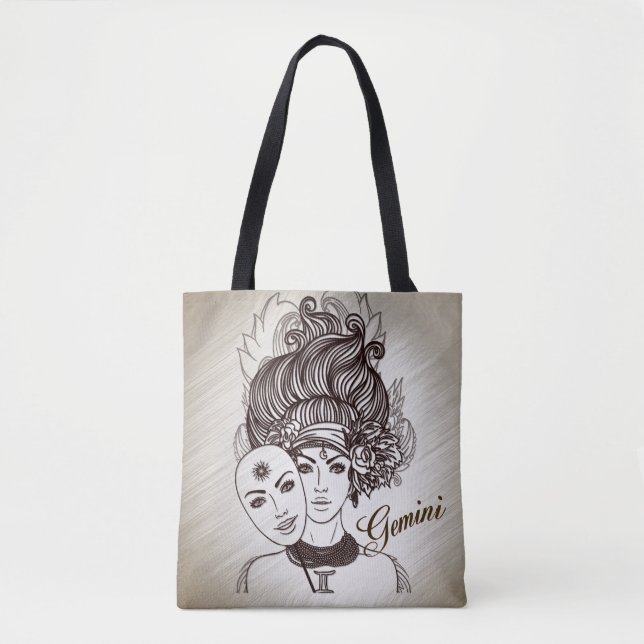 Tote Bag Gemini Masqué Lady Zodiac (Devant)
