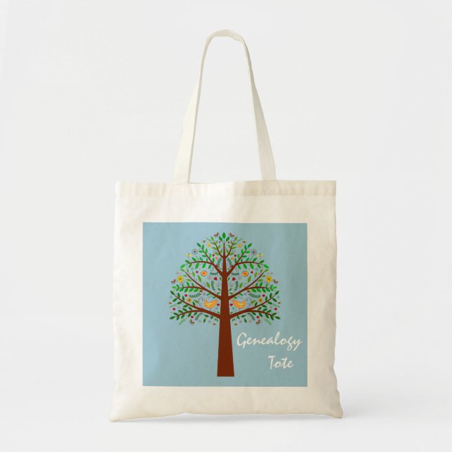 Tote Bag Généalogie de l'arbre généalogique de la famille d (Devant)