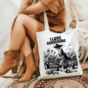 Tote Bag genoux dans un jardin