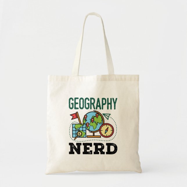 Tote Bag Géographie Nerd (Devant)