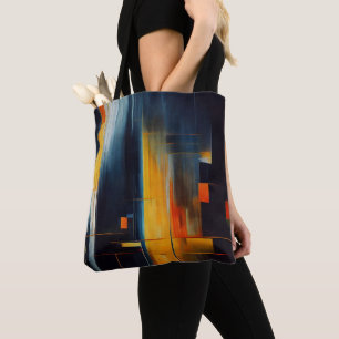 Tote Bag Géométrie Abstraite des Lumières Urbaines