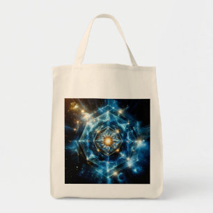 Tote Bag Géométrie cosmique mandala étoile univers abstrait