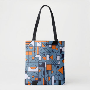 Tote Bag Géométrie minimaliste : Poster Abstrait rétro