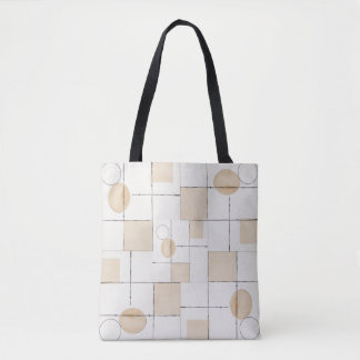 Tote Bag Géométrie neutre Tons Beige doux minimaliste
