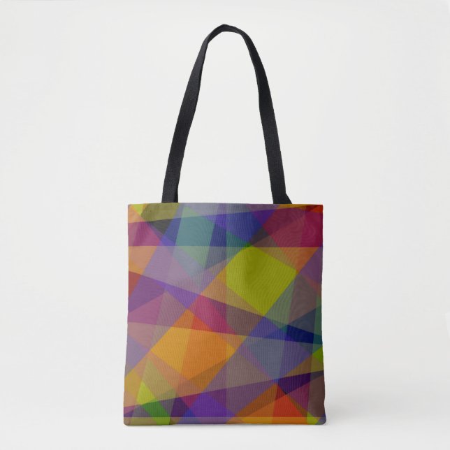 Tote Bag Géométrique foncée - Fourre-tout (Devant)