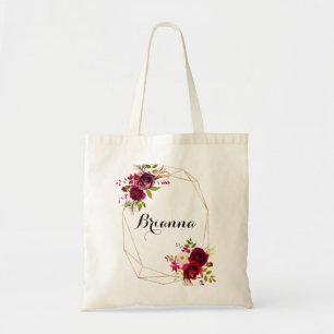 Tote Bag Géométrique Gold Russe Blush Bourgogne