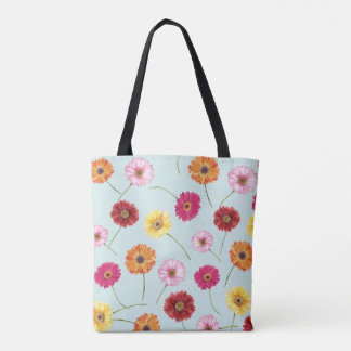 Tote Bag Gerbera,pink,red,orange,yellow 