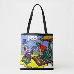 Tote Bag Giggle Crocodile Alligator Animaux Vintages BD