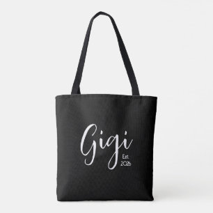 Tote Bag Gigi Established écriture blanche 