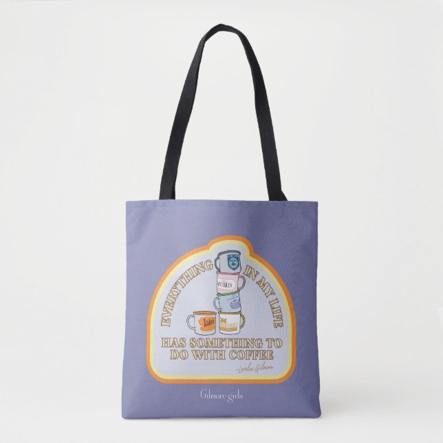 Tote Bag Gilmore Girls | Graphique des devis de café (Devant)