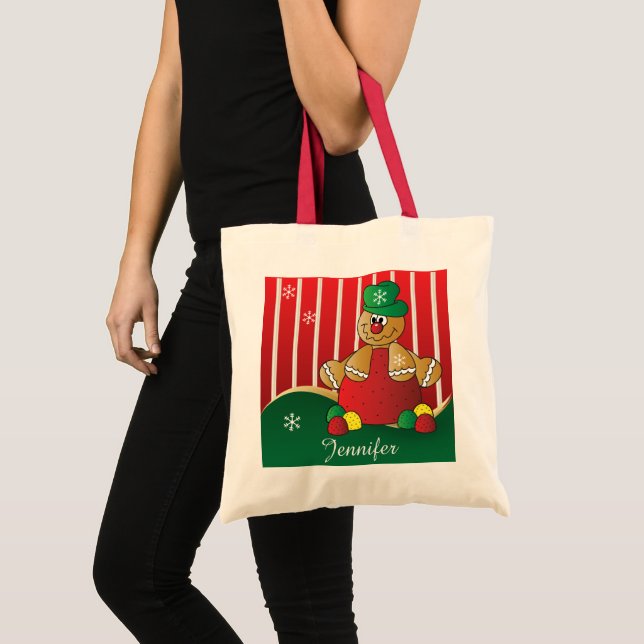 Tote Bag Gingpain homme Gumdrop | Nom do-it-yourself | Noël (Devant (produit))