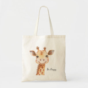 Tote Bag Girafe éléphant heureux