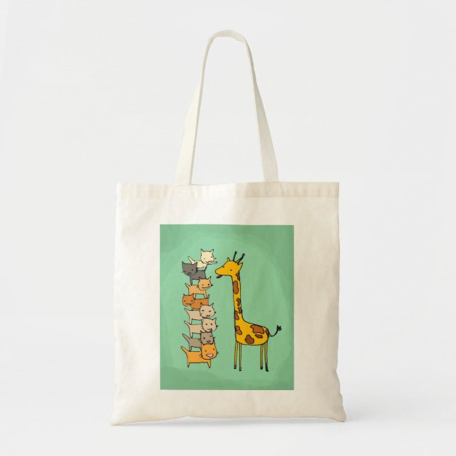 Tote Bag Girafe et chats (Devant)