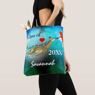 Tote Bag Girafe Personnalisée Oh les Endroits où Nous Irons