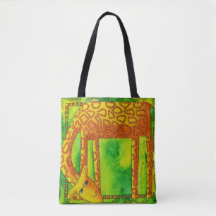 Tote Bag Giraffe aquarelle à motif