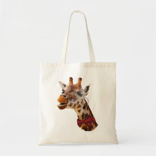 Tote Bag Giraffe drôle avec Bowtie et Monocle