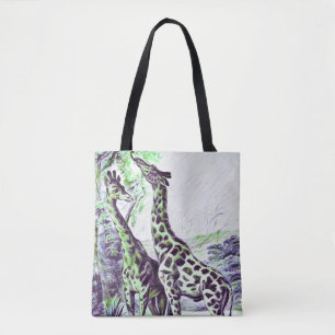Tote Bag Giraffe forestière