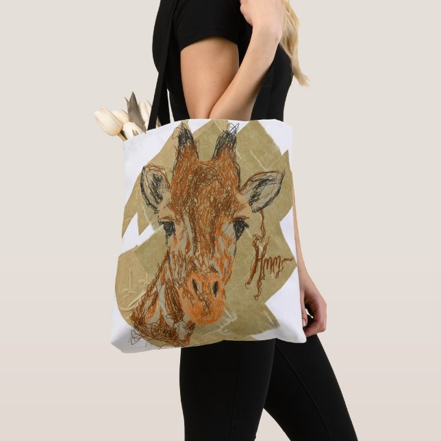 TOTE BAG GIRAFFE "HMM" (De près)
