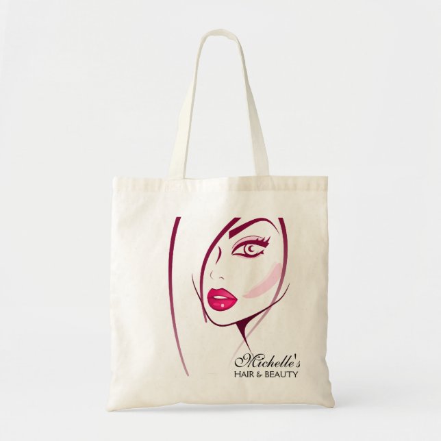 Tote Bag Girl Face Beautician Maquilleur (Devant)