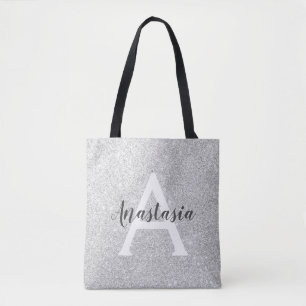 Tote Bag Girl Glam Parties scintillant argent étincelles No