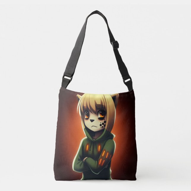 Tote Bag Girl Green Sweater (Front)