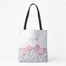 Girl Grey Tiger Stripes Poster de animal Avec Nom