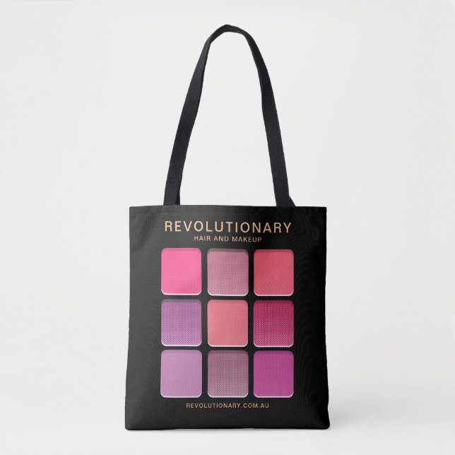 Tote Bag Girl Pink Modern Business Nom Artiste maquillage (Devant)