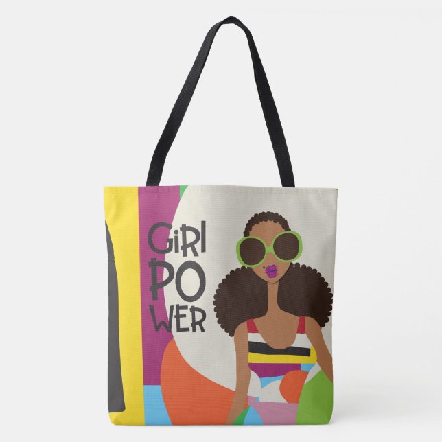 Tote Bag Girl Power Shoulder Fourre-tout (Devant)