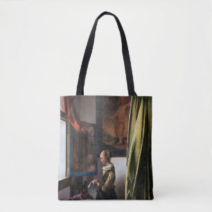 Tote Bag Girl Reading a Letter à Open Window, Vermeer