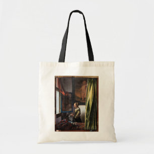 Tote Bag Girl Reading a Letter à Open Window, Vermeer