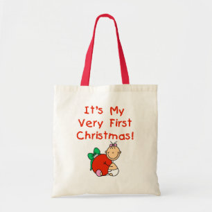 Tote Bag Girl Very First Christmas Tshirts et cadeaux