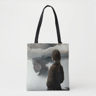 Tote Bag Girl with clouds