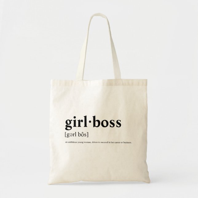 Tote Bag Girlboss - signification de dictionnaire (Devant)