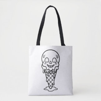 Tote Bag Glace au Crâne à Colorier Summerween