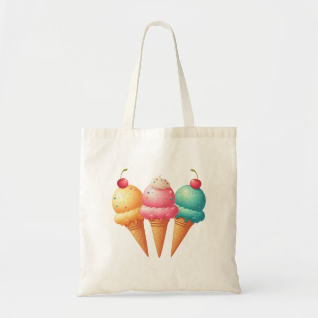 Tote Bag Glace colorée (Devant)