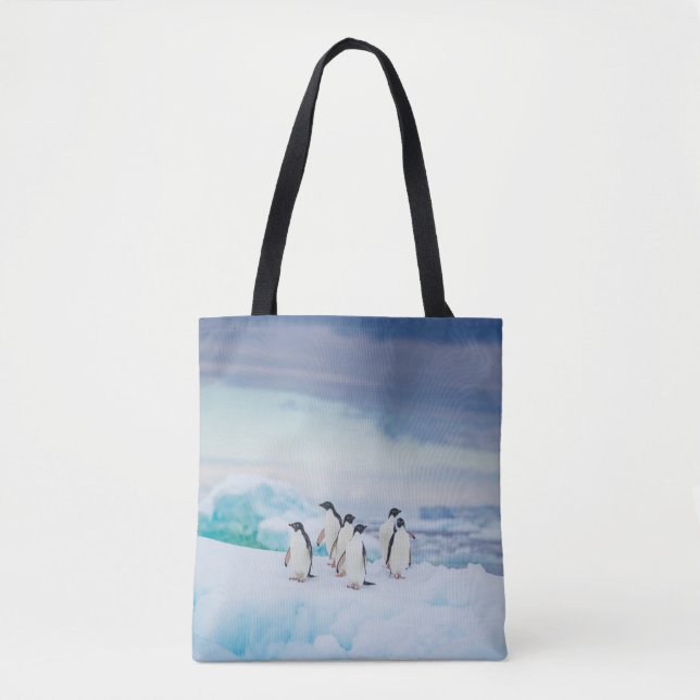 Tote Bag Glace et neige | Adelie Penguins Antarctique (Devant)