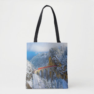 Tote Bag Glace et neige   Express Bernina, Suisse